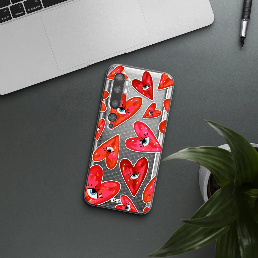 Evil Eye Heart Xiaomi Mi Note 10 Clear TPU Case