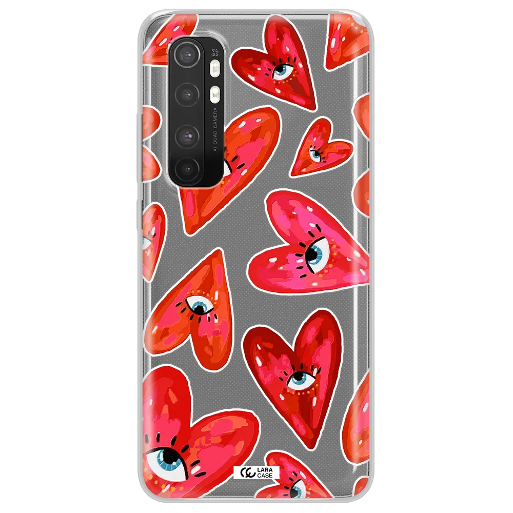 Evil Eye Heart Xiaomi Mi Note 10 Lite Clear TPU Case