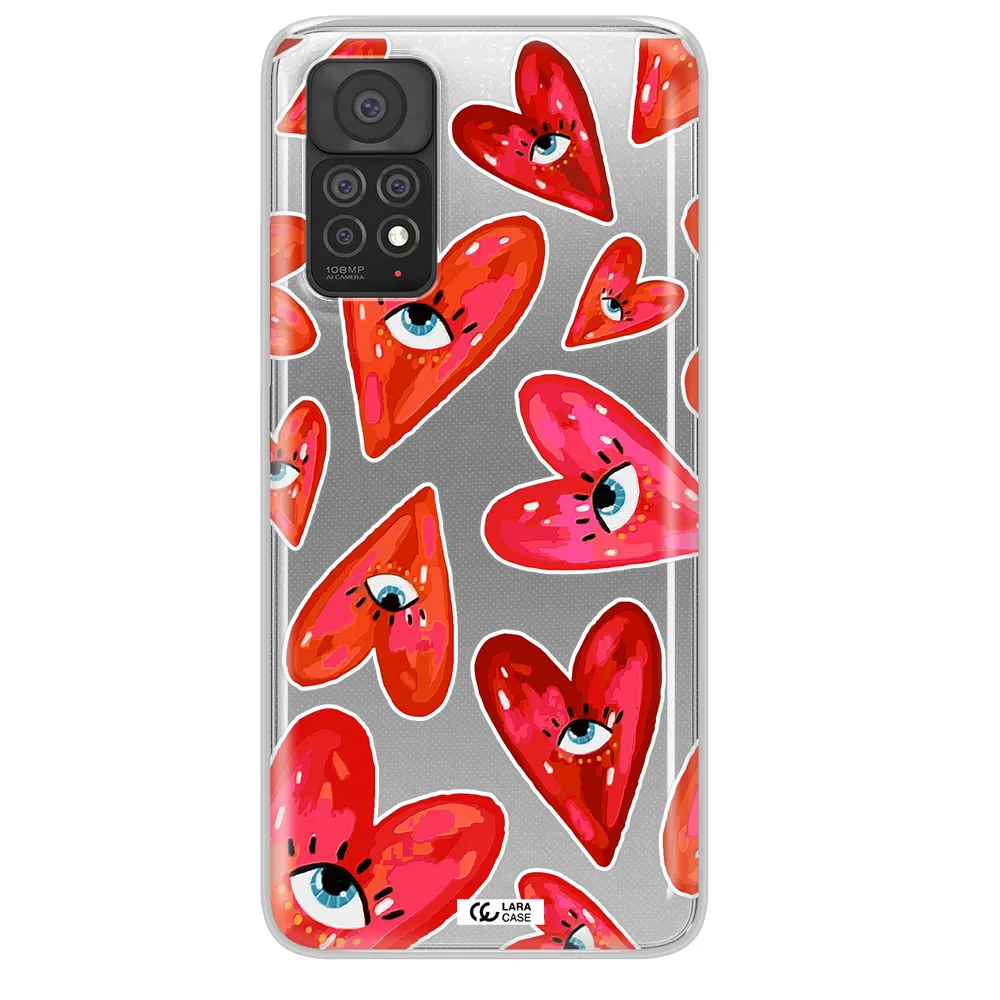 Evil Eye Heart Xiaomi Note 11 Pro Clear TPU Case