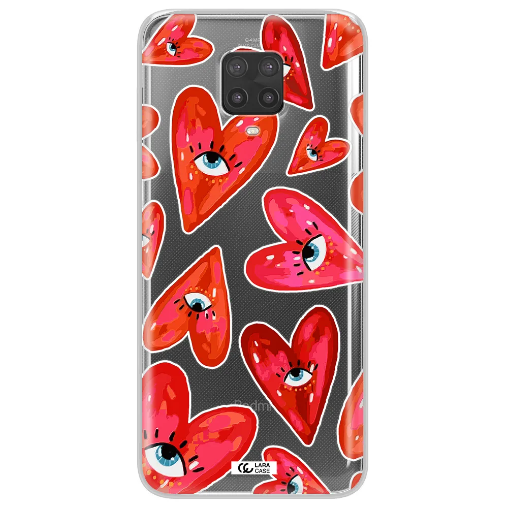 Evil Eye Heart Xiaomi Note 9 Pro Clear TPU Case