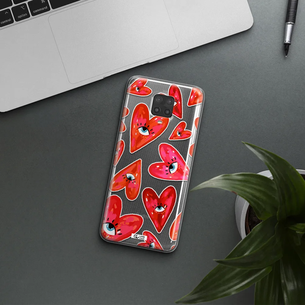 Evil Eye Heart Xiaomi Note 9 Pro Clear TPU Case