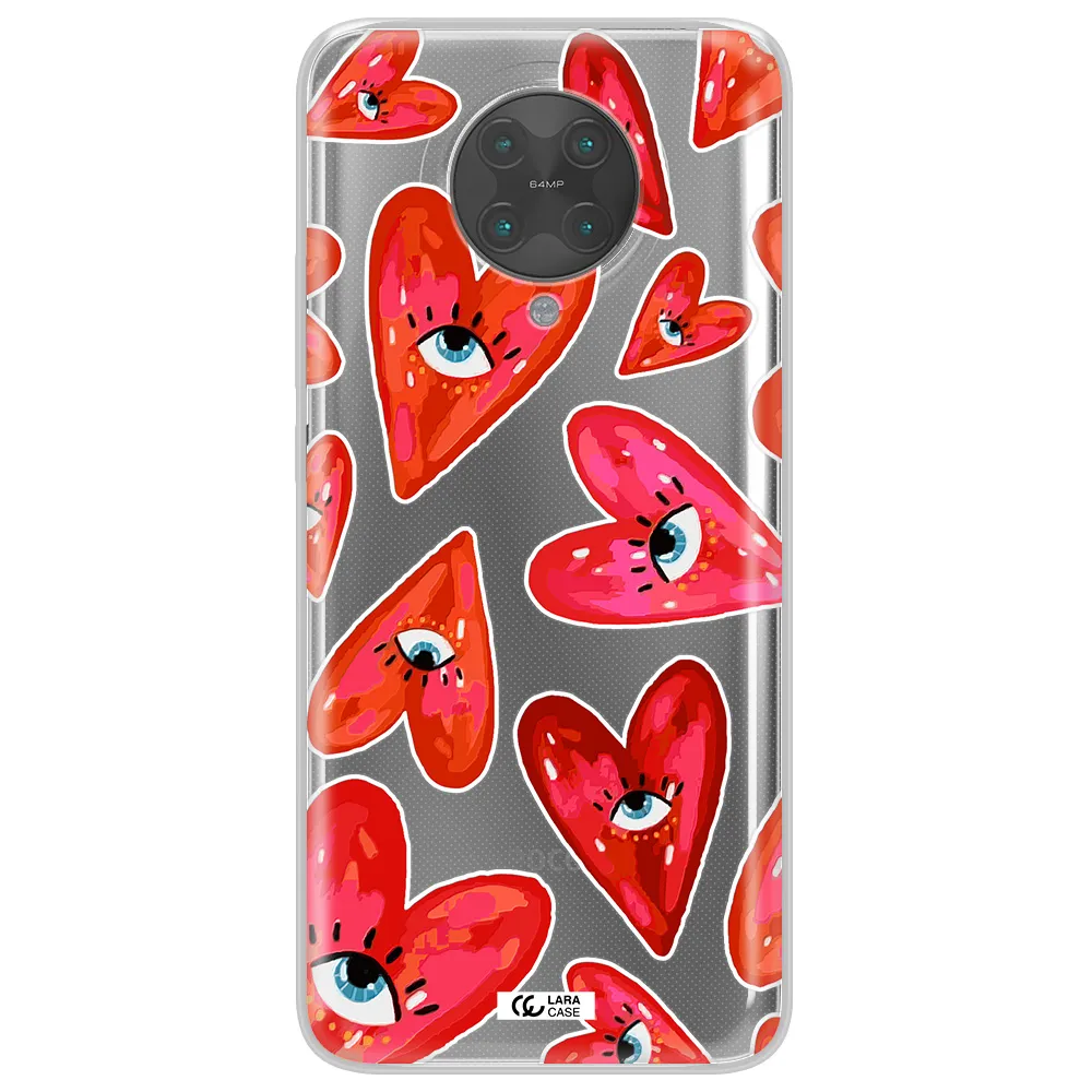 Evil Eye Heart Xiaomi Poco F2 Pro Clear TPU Case