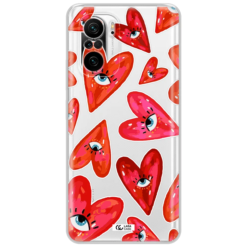 Evil Eye Heart Xiaomi Poco F3 Clear Tpu Case
