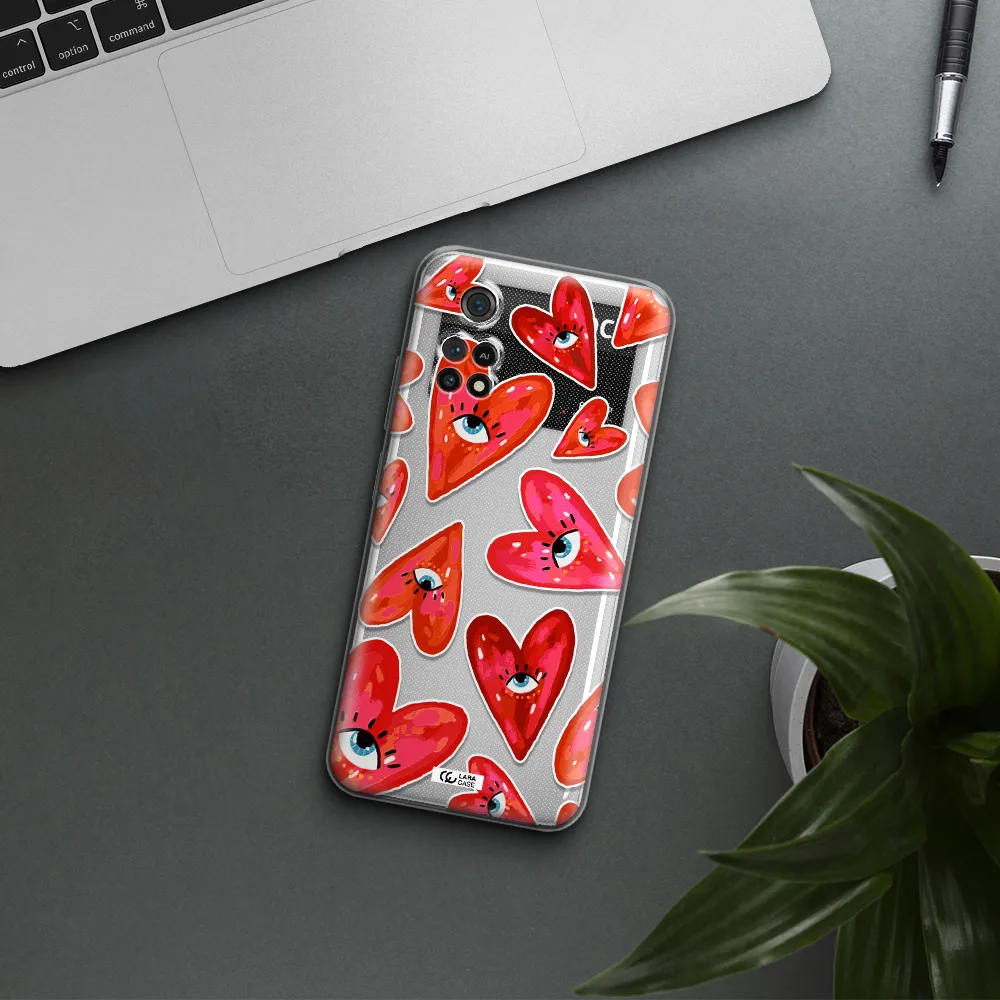 Evil Eye Heart Xiaomi Poco M4 Pro 4G Clear Tpu Case