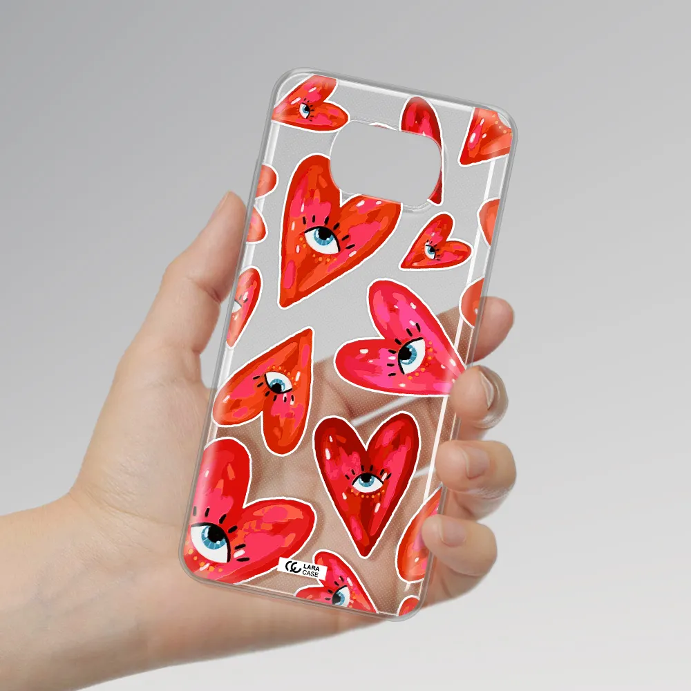 Evil Eye Heart Xiaomi Poco X3 Clear TPU Case