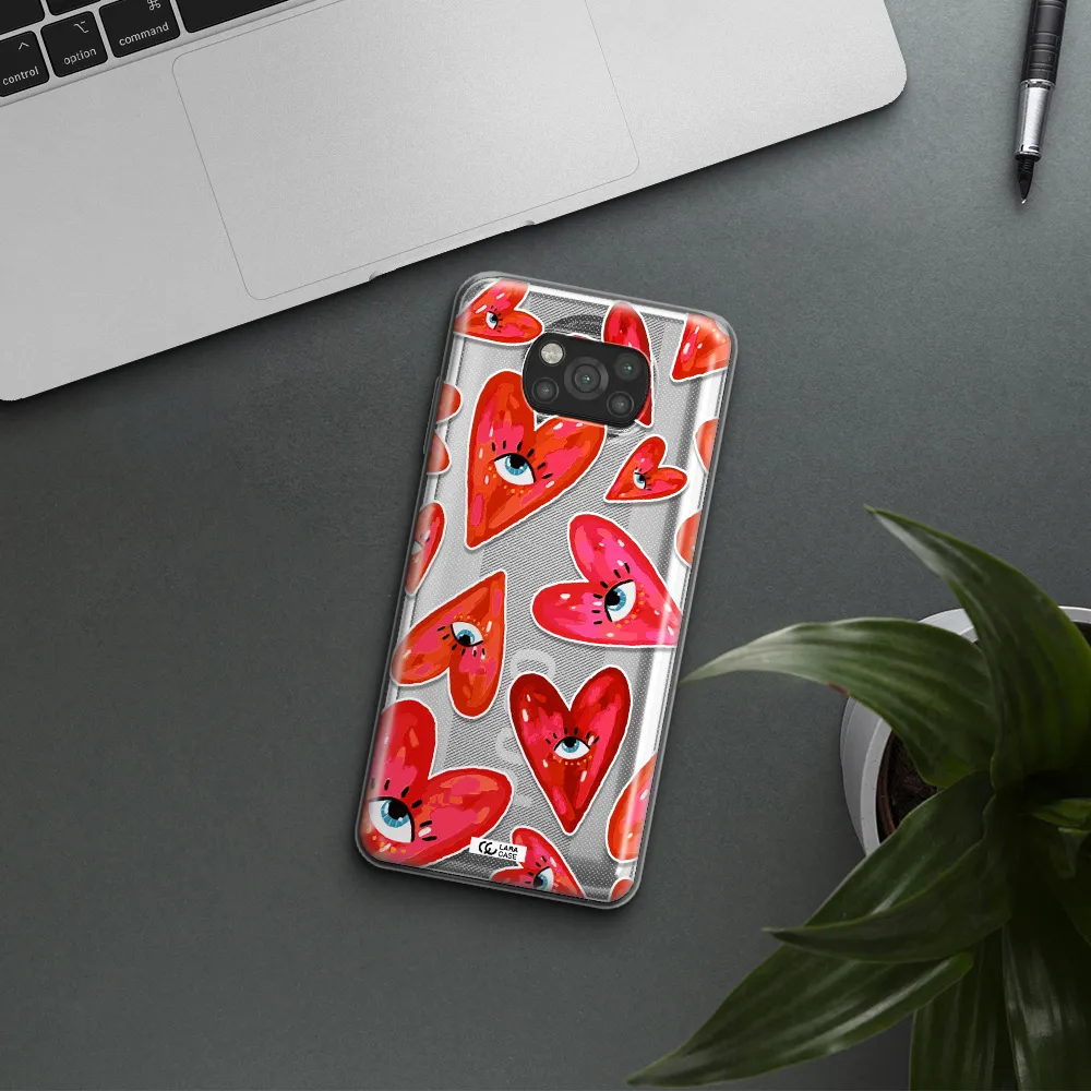 Evil Eye Heart Xiaomi Poco X3 Clear TPU Case
