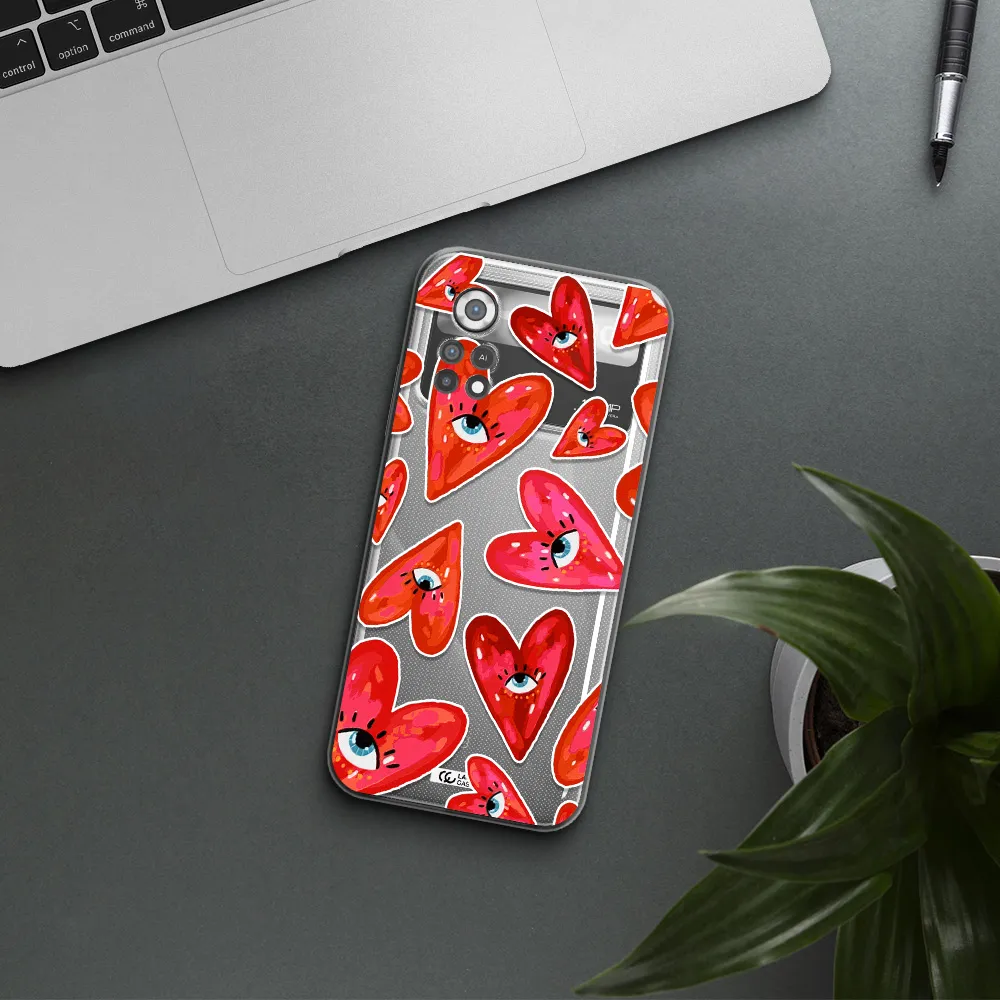 Evil Eye Heart Xiaomi Poco X4 Pro Clear TPU Case