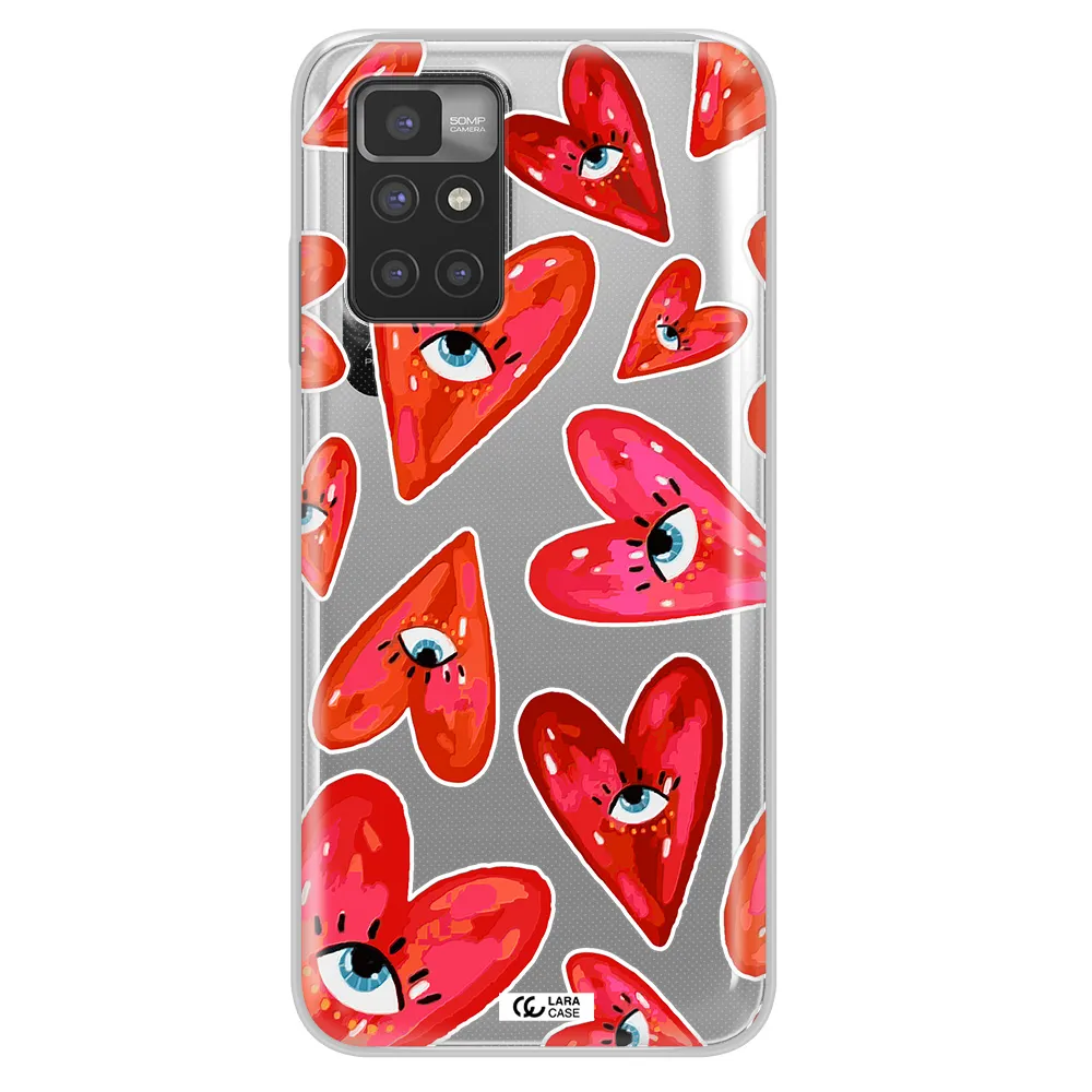 Evil Eye Heart Xiaomi Redmi 10 Clear TPU Case