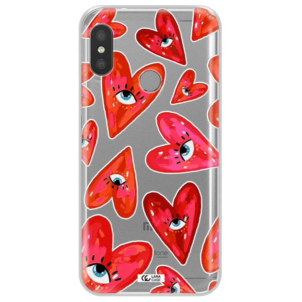 Evil Eye Heart Xiaomi Redmi 6 Pro Clear TPU Case