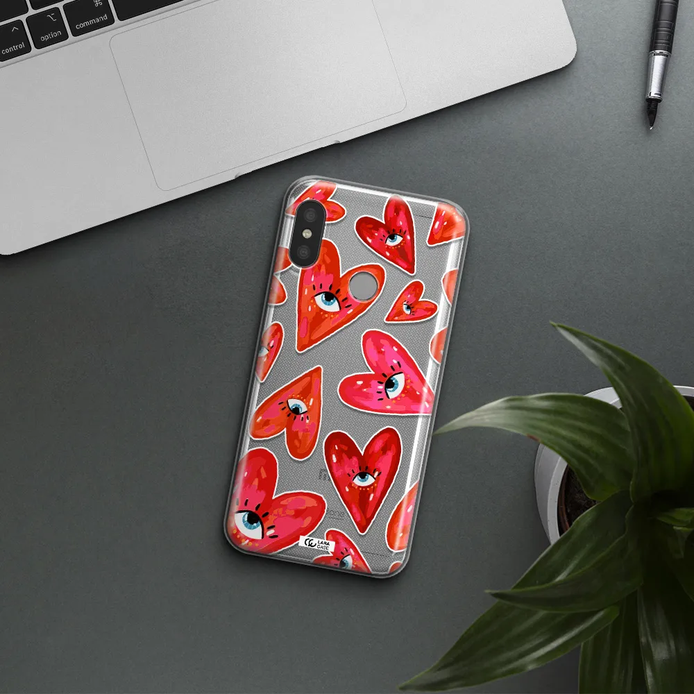 Evil Eye Heart Xiaomi Redmi 6 Pro Clear TPU Case