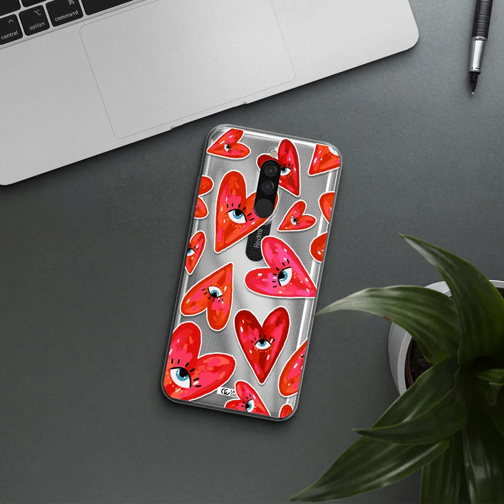 Evil Eye Heart Xiaomi Redmi 8 Clear Tpu Case