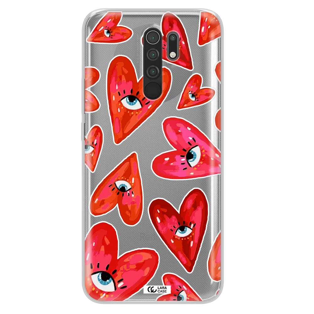 Evil Eye Heart Xiaomi Redmi 9 Clear TPU Case