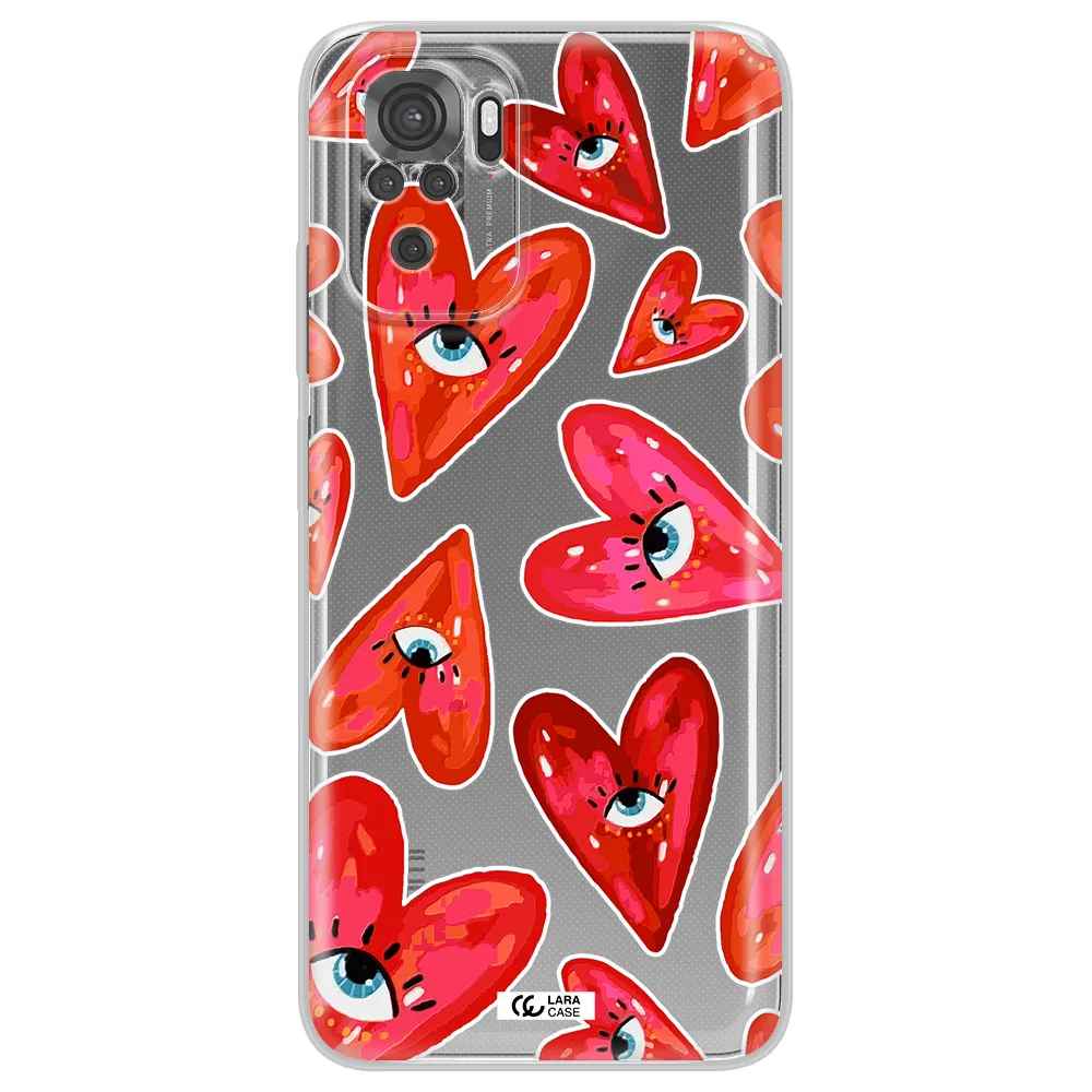 Evil Eye Heart Xiaomi Redmi Note 10S Clear Tpu Case
