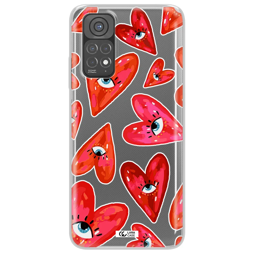 Evil Eye Heart Xiaomi Redmi Note 11 Clear TPU Case