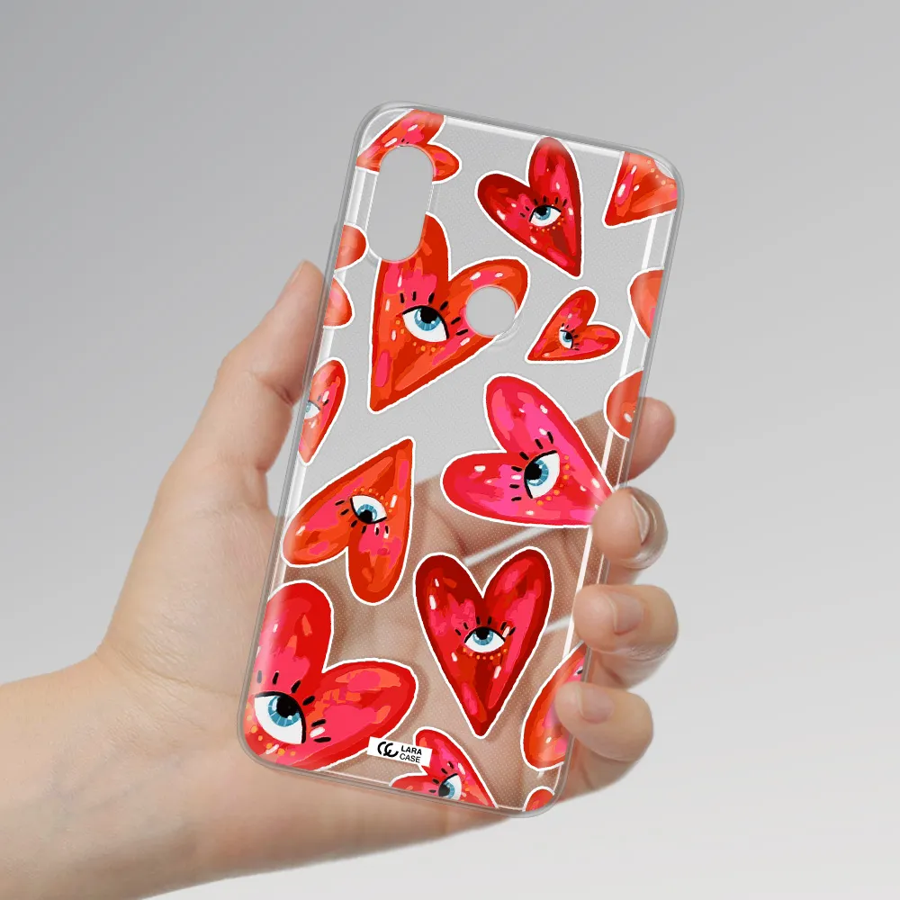 Evil Eye Heart Xiaomi Redmi Note 6 Pro Clear TPU Case