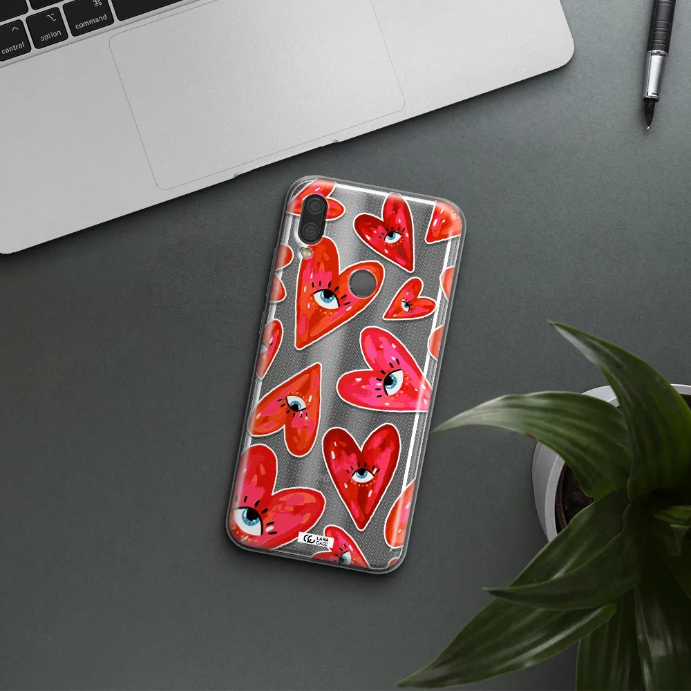 Evil Eye Heart Xiaomi Redmi Note 7 Clear TPU Case