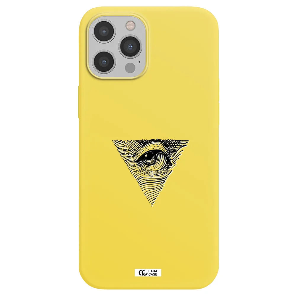 Franklin Eye Apple iPhone 12 pro max Silicone canary yellow Case