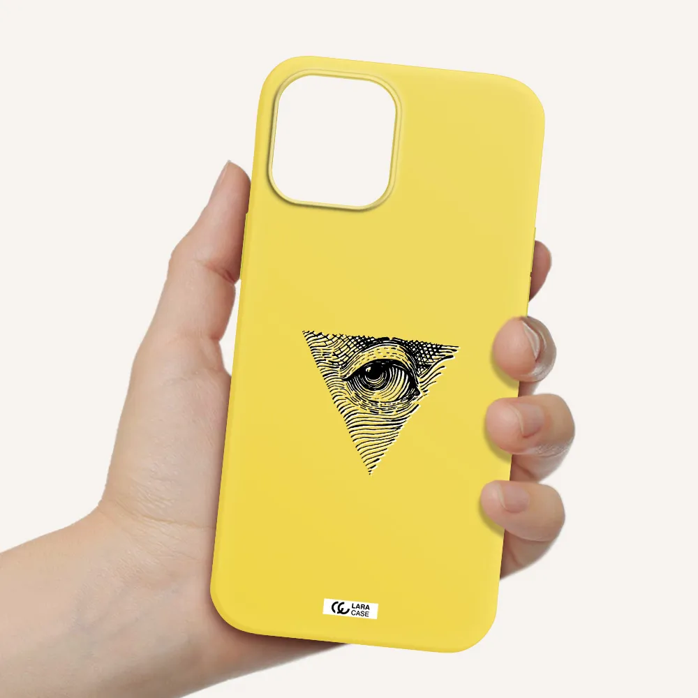 Franklin Eye Apple iPhone 12 pro Silicone canary yellow Case