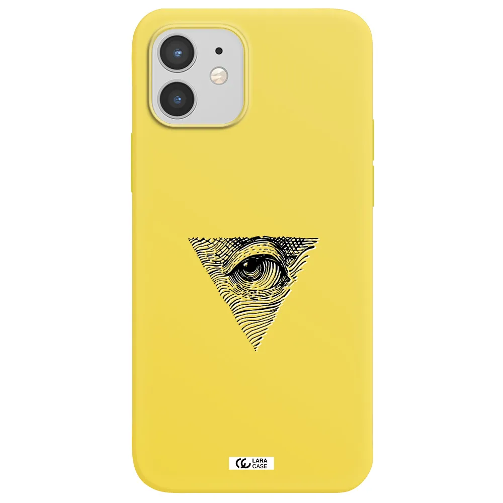 Franklin Eye Apple iPhone 12 Silicone canary yellow Case