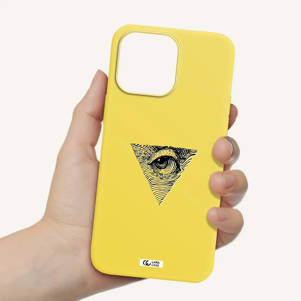 Franklin Eye Apple iPhone 14 pro max Silicone canary yellow Case