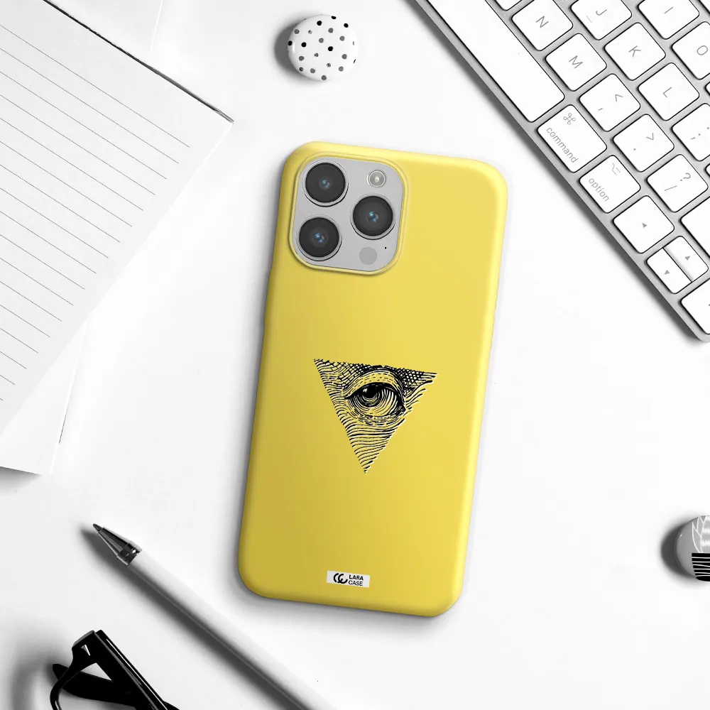 Franklin Eye Apple iPhone 14 pro max Silicone canary yellow Case