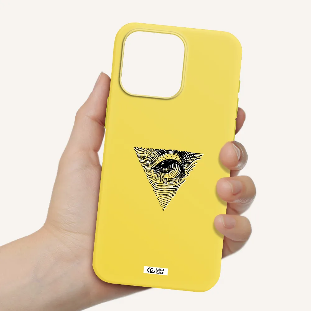 Franklin Eye Apple Iphone 15 Pro max Silicone canary yellow Case