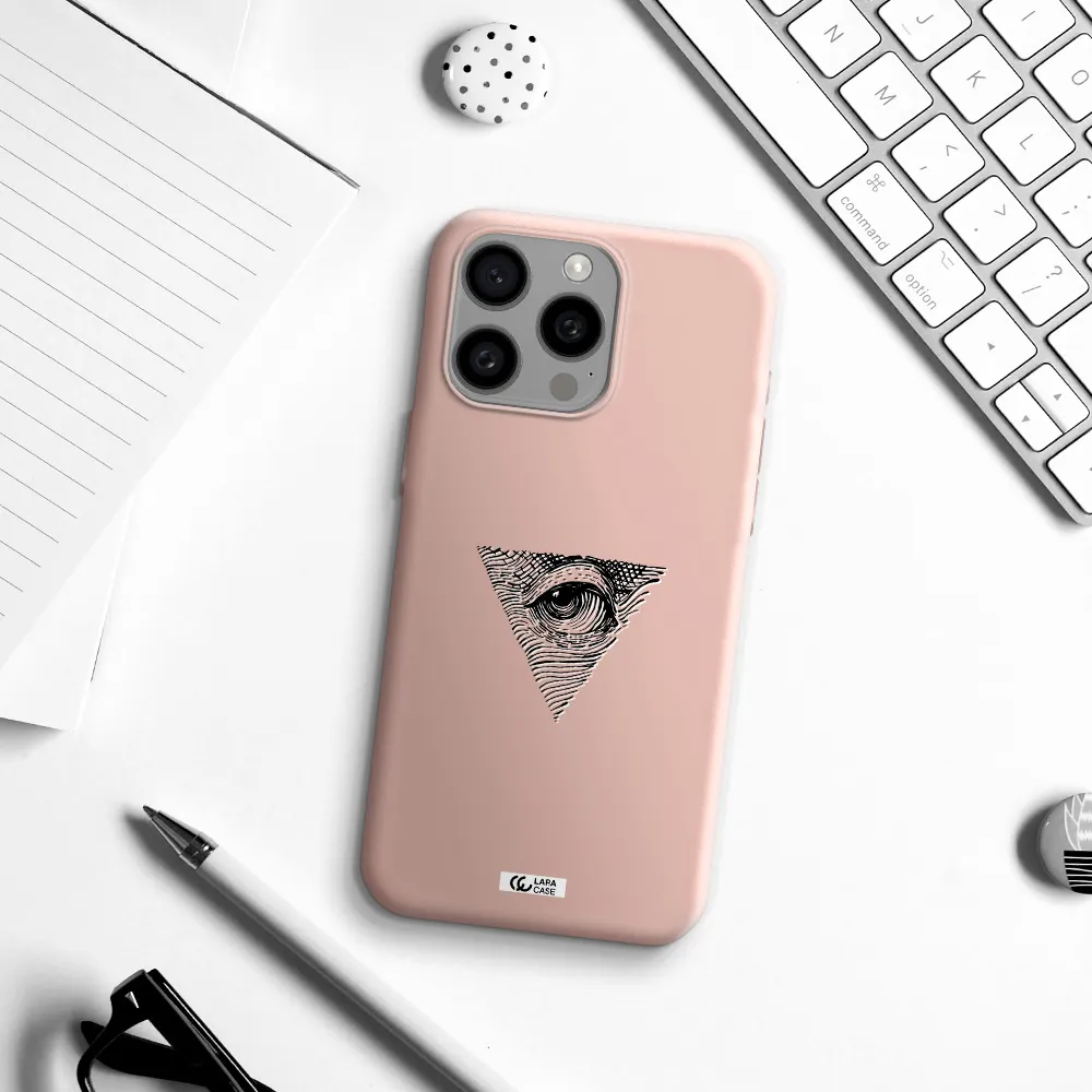 Franklin Eye Apple Iphone 15 Pro max Silicone pastel pink Case