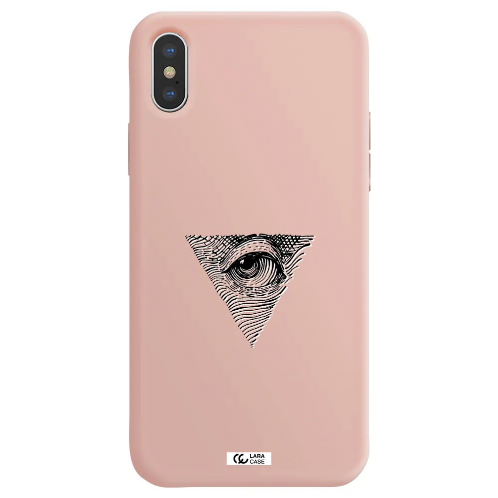 Franklin Eye Apple iPhone X Silicone pastel pink Case