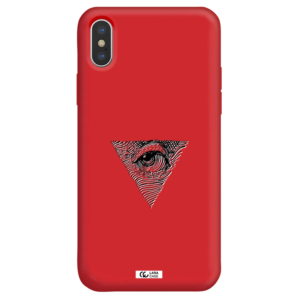 Franklin Eye Apple iPhone XS Silicone Imperial Red Case