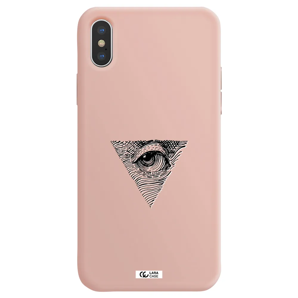 Franklin Eye Apple iPhone XS Silicone pastel pink Case