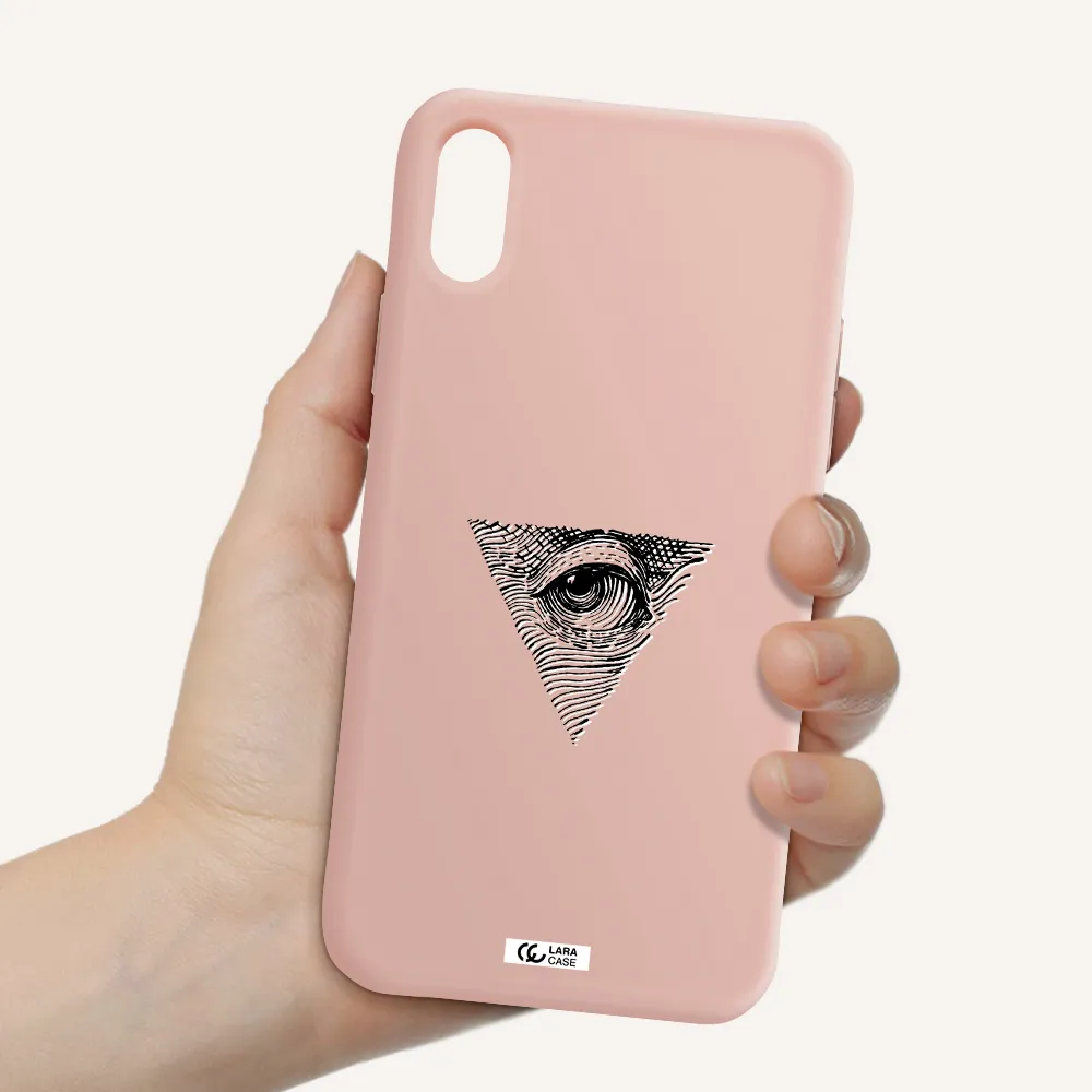 Franklin Eye Apple iPhone XS Silicone pastel pink Case