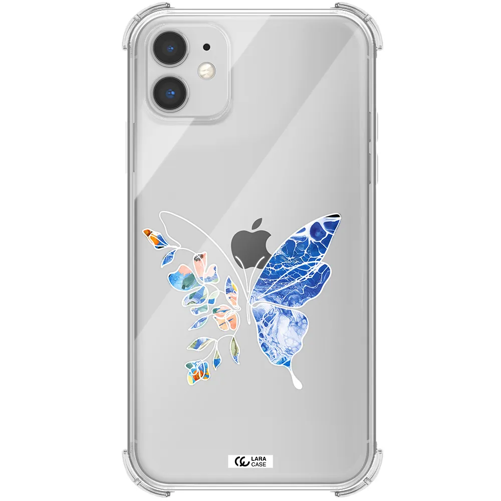 Line Butterfly Apple iPhone 11 Clear PC Case