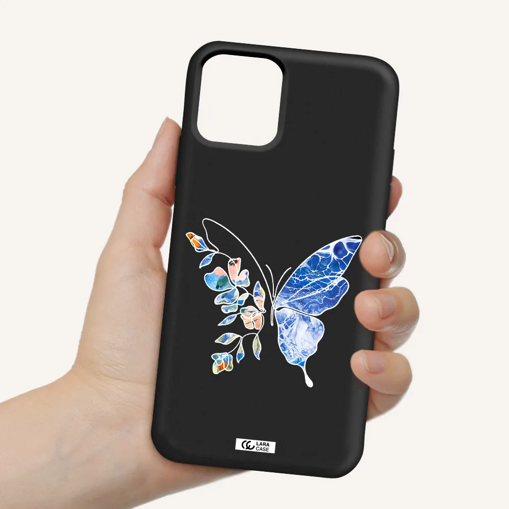Line Butterfly Apple iPhone 11 pro Silicone black Case