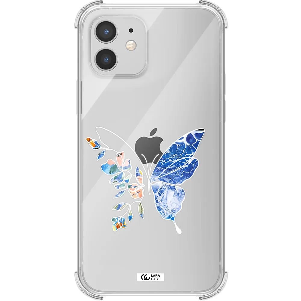 Line Butterfly Apple iPhone 12 mini Clear PC Case