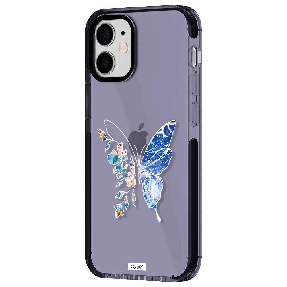 Line Butterfly Apple iPhone 12 mini impact Lilac Case