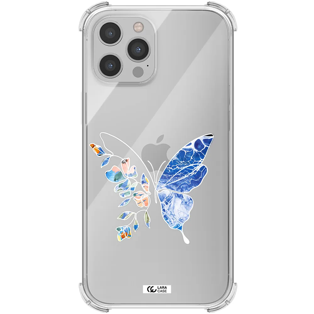 Line Butterfly Apple iPhone 12 pro Clear PC Case