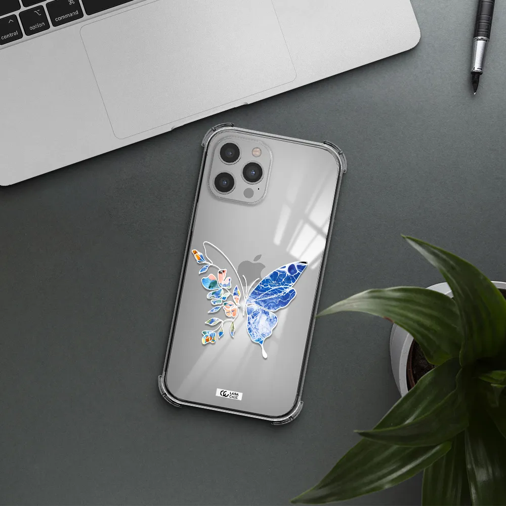 Line Butterfly Apple iPhone 12 pro Clear PC Case