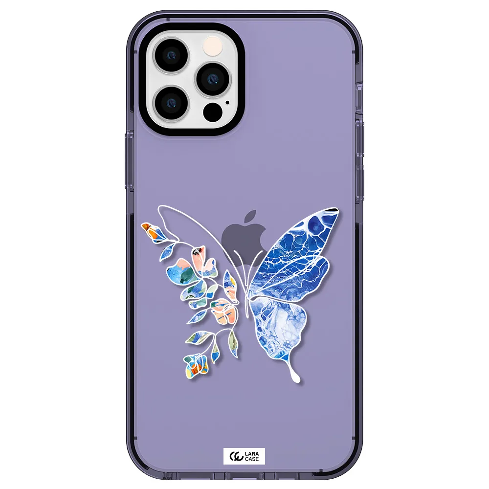 Line Butterfly Apple iPhone 12 pro impact Lilac Case