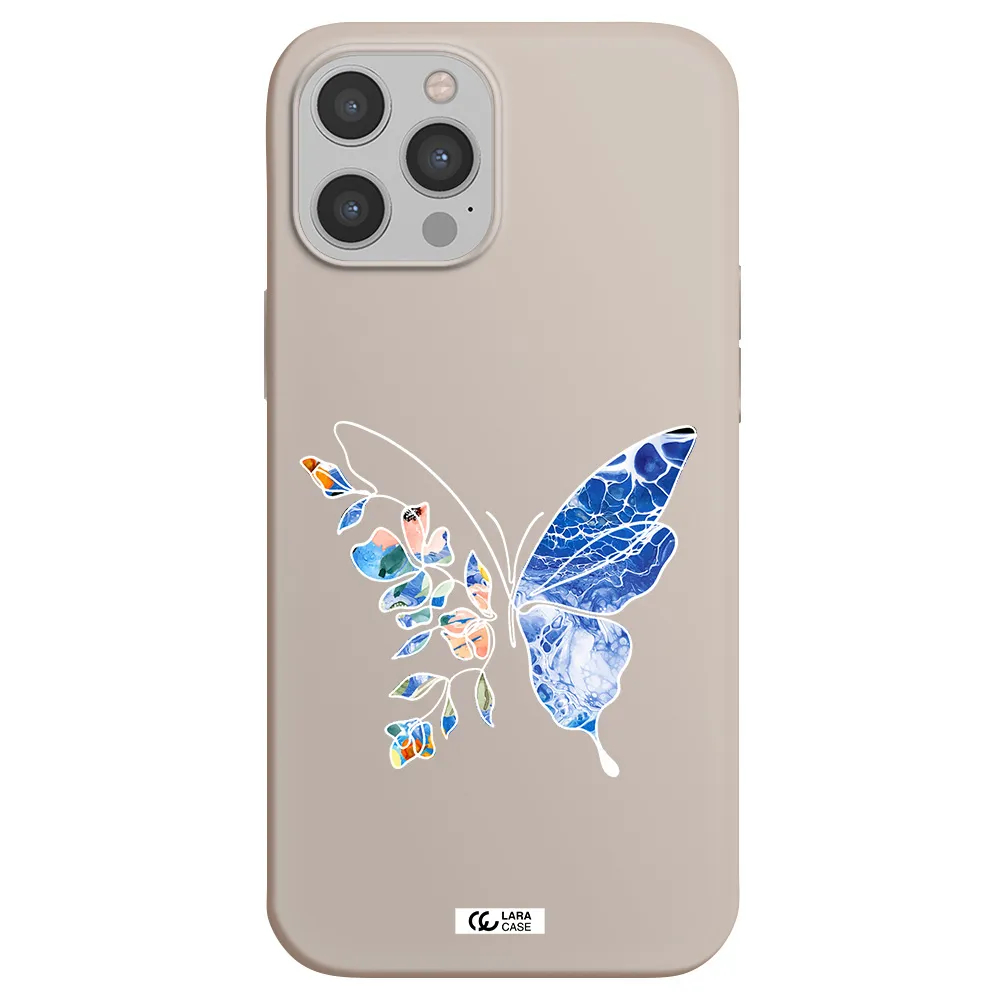 Line Butterfly Apple iPhone 12 pro max Silicone Stone Case