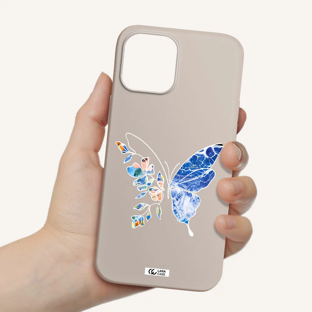 Line Butterfly Apple iPhone 12 pro max Silicone Stone Case