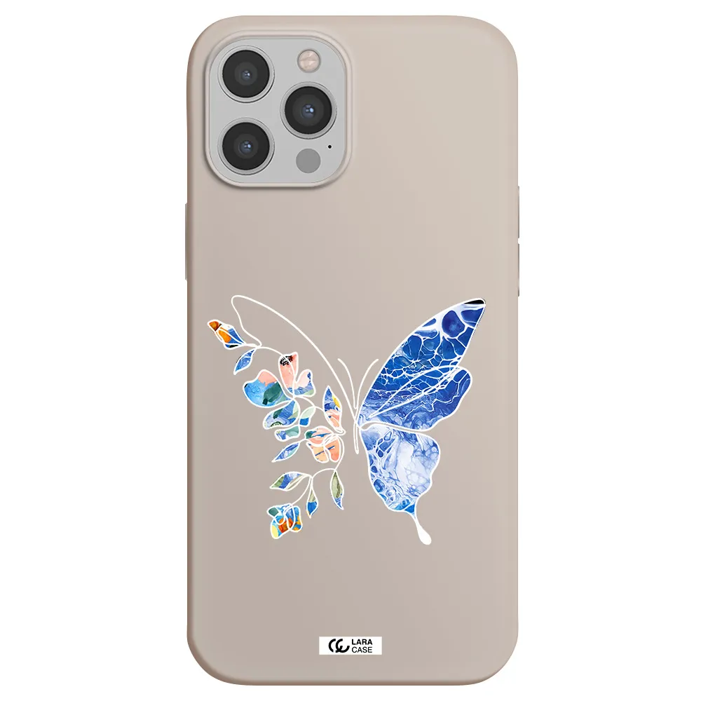 Line Butterfly Apple iPhone 12 pro Silicone Stone Case