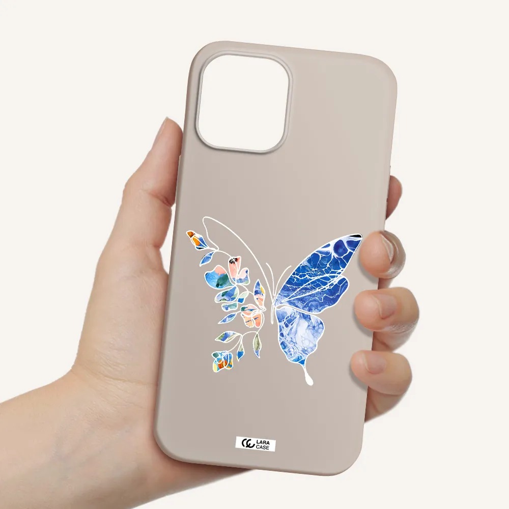 Line Butterfly Apple iPhone 12 pro Silicone Stone Case