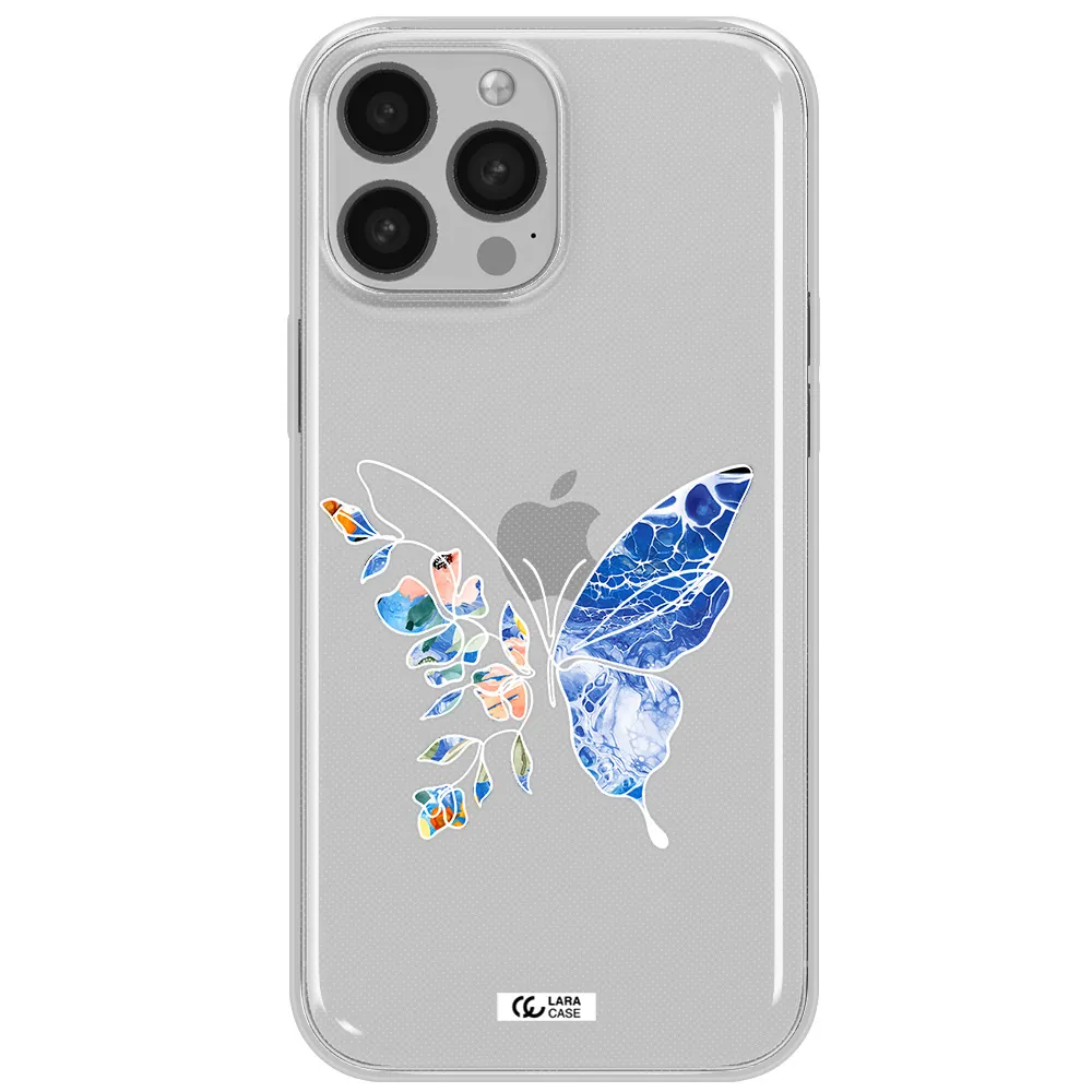 Line Butterfly Apple iPhone 13 Pro Clear TPU Case