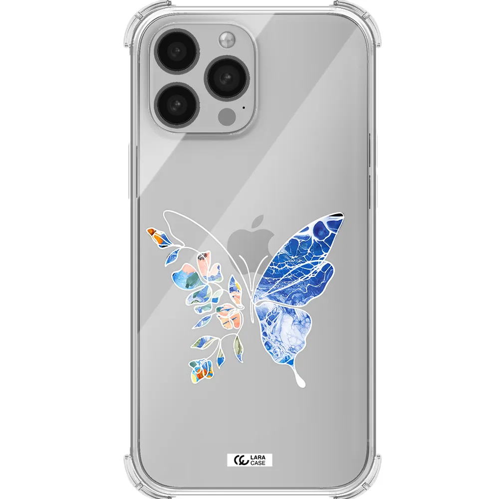 Line Butterfly Apple iPhone 13 Pro Max Clear PC Case