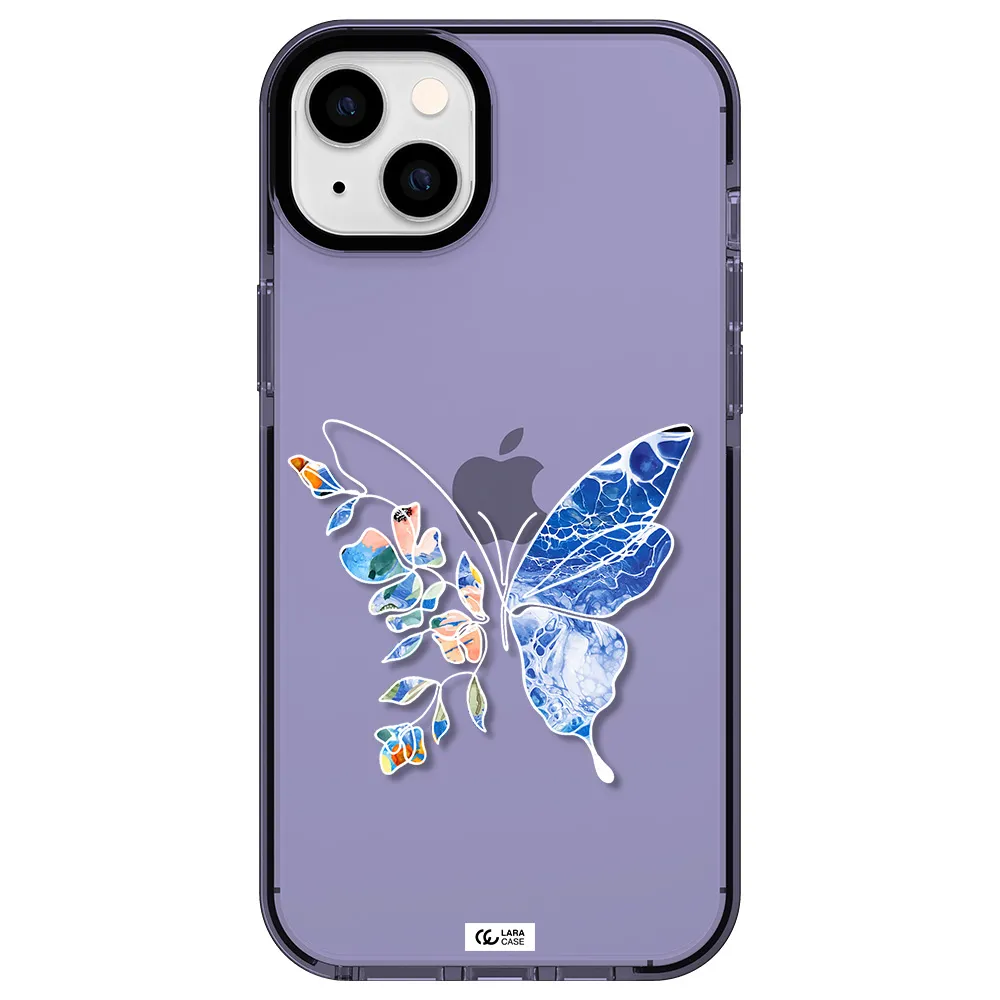 Line Butterfly Apple iPhone 14 plus impact Lilac Case