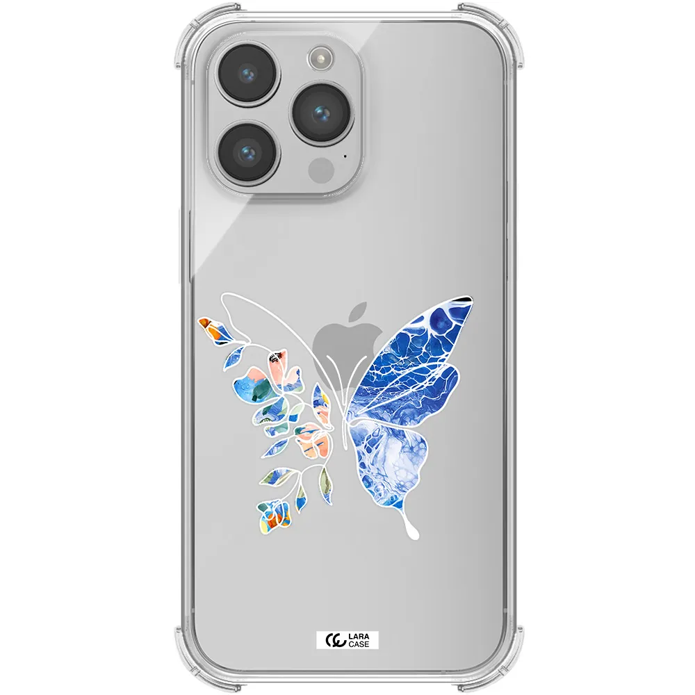 Line Butterfly Apple iPhone 14 pro Clear PC Case