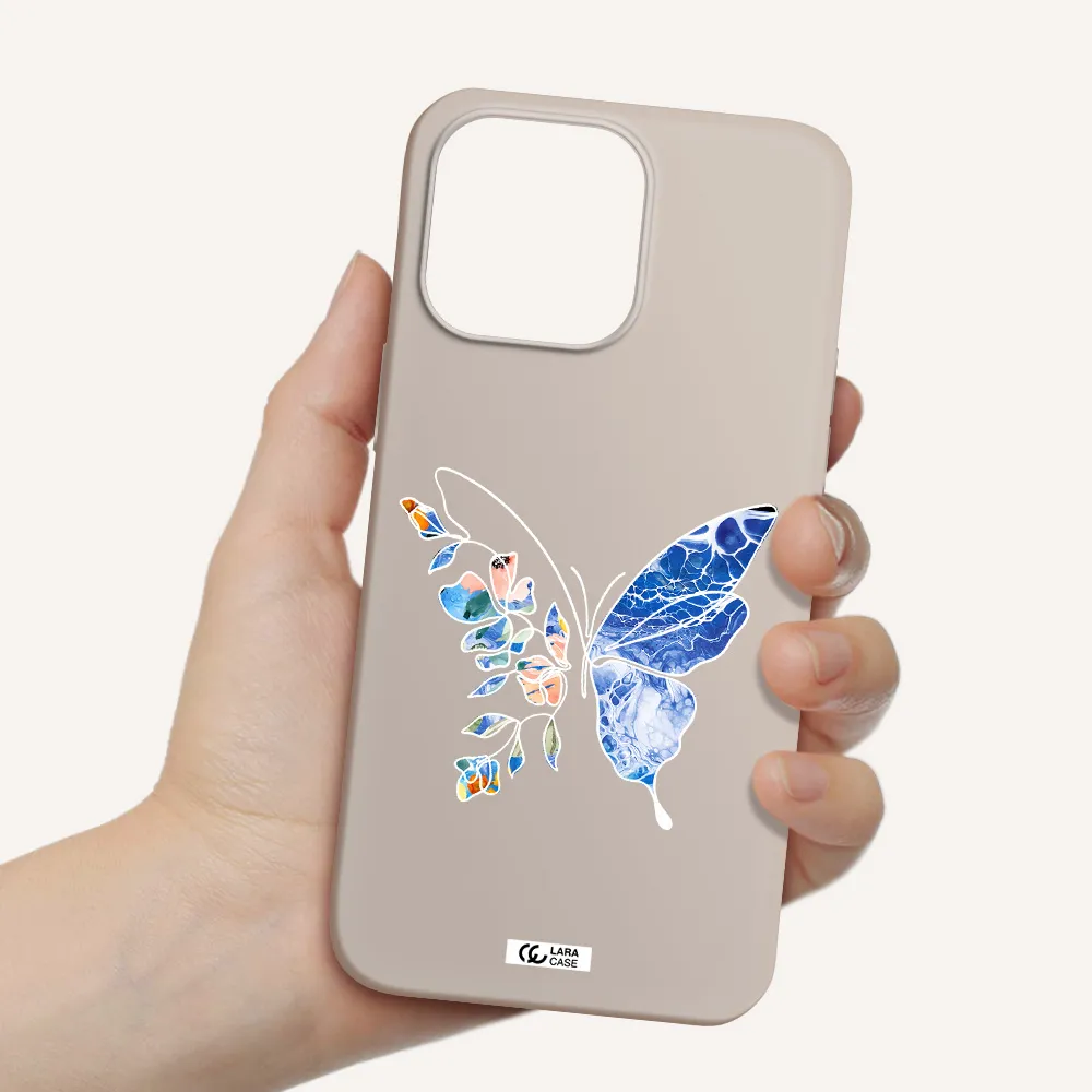 Line Butterfly Apple iPhone 14 pro max Silicone Stone Case