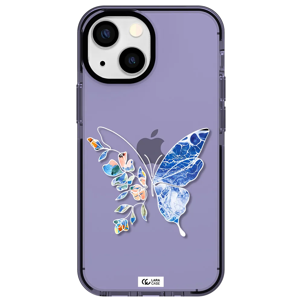 Line Butterfly Apple iPhone 15 impact Lilac Case