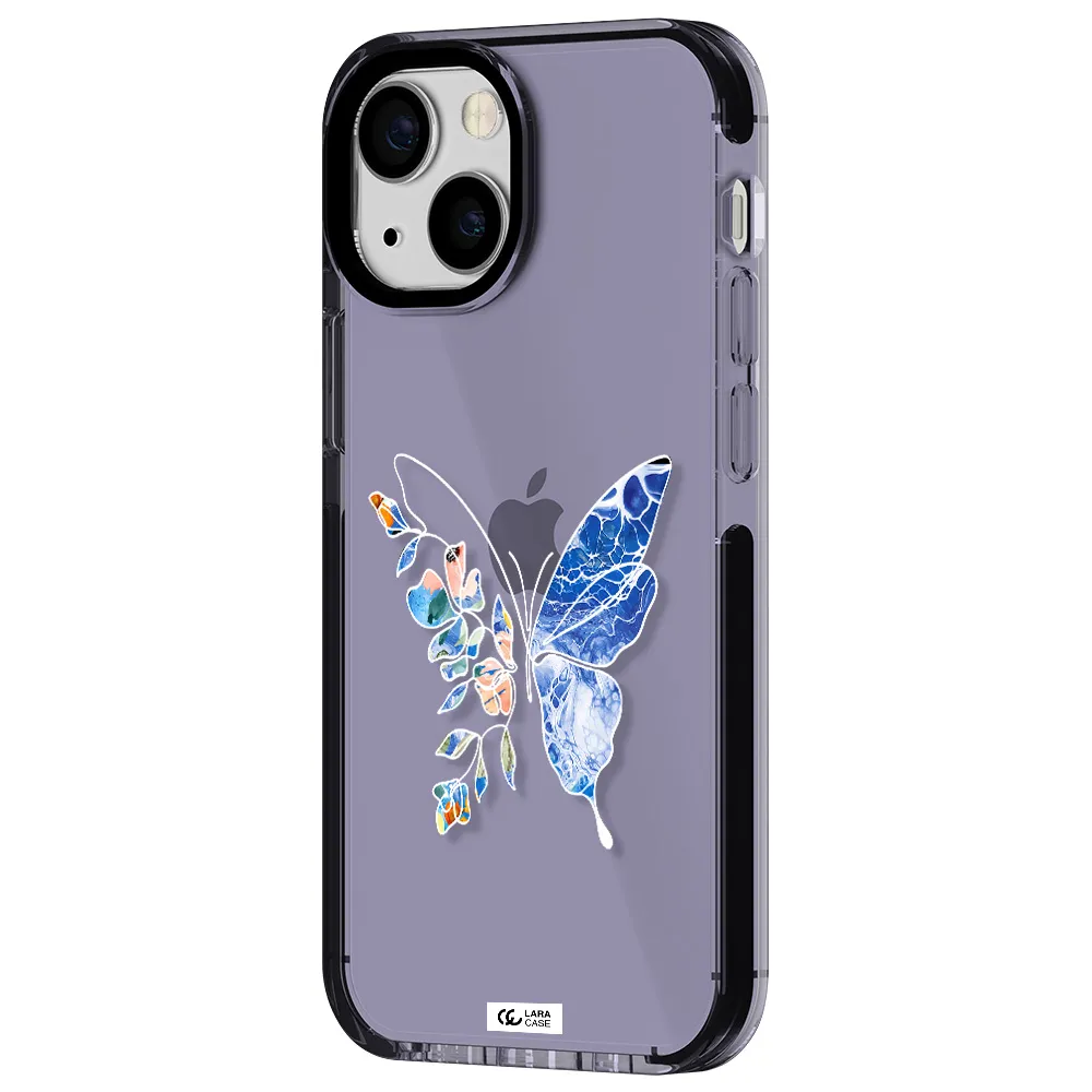 Line Butterfly Apple iPhone 15 impact Lilac Case