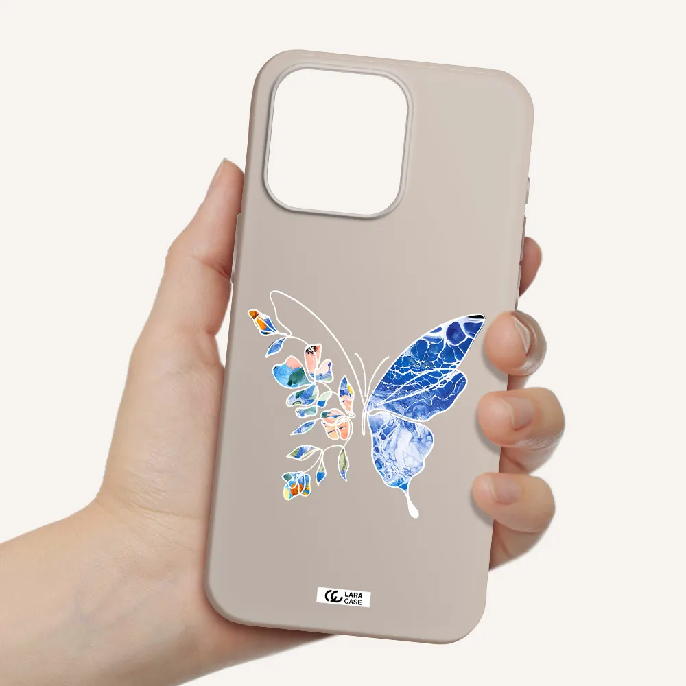 Line Butterfly Apple Iphone 15 Pro max Silicone Stone Case